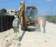 جانب من اعمال ضبط الجودة التي تقوم بها البلدية على المشاريع