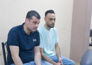 لقاء يجمع رئيس بلدية قلقيلية مصطفى صلاح واعضاء المجلس البلدي بامين سر حركة فتح محمود ولويل ابو جهاد